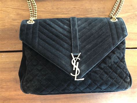 ysl tasche wildleder schwarz|Yves Saint Laurent Taschen für Damen .